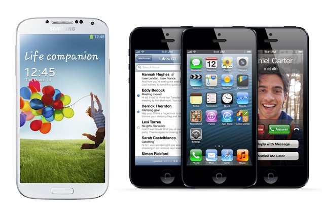 Comparativa Samsung Galaxy S4 vs otros smartphones iPhone 5 Blackberry Z10 y LG Optimus G Pro